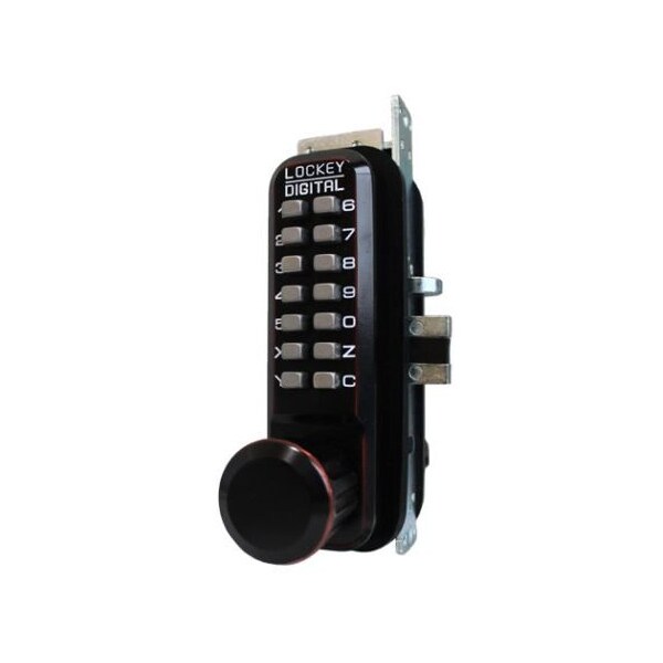 Mechanical Keyless Narrow Stile Passage Knob Lock Double Combination Oil Rubbed Bronze